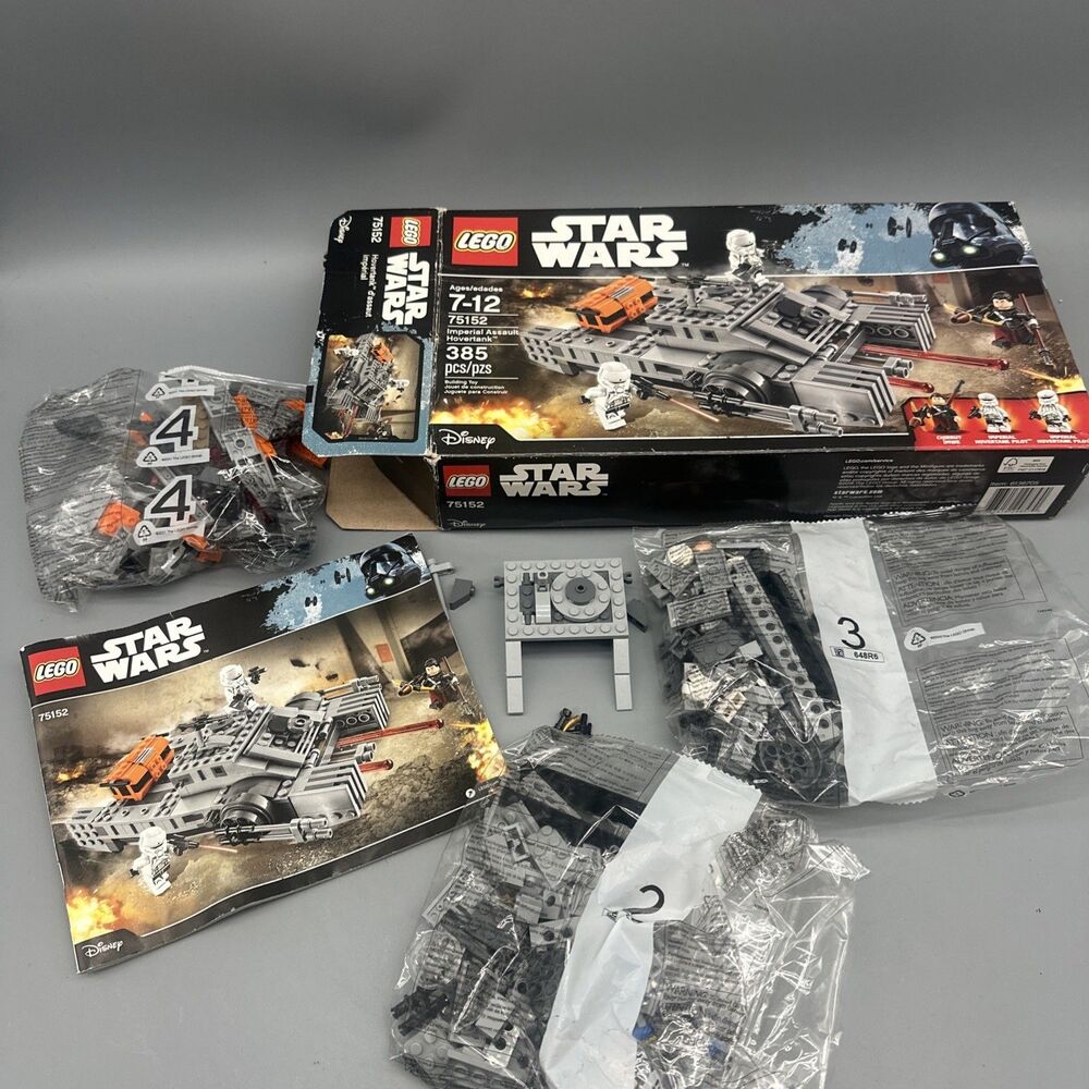 Lego 75152 Star Wars Rogue One Imperial Assault Hovertank Incomplete W/ Troopers